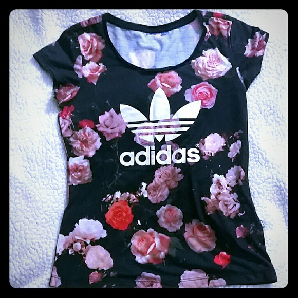 adidas Tops - Adidas Rita Ora (roses) floral top.